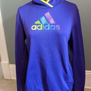 Adidas ladies large hoodie purple